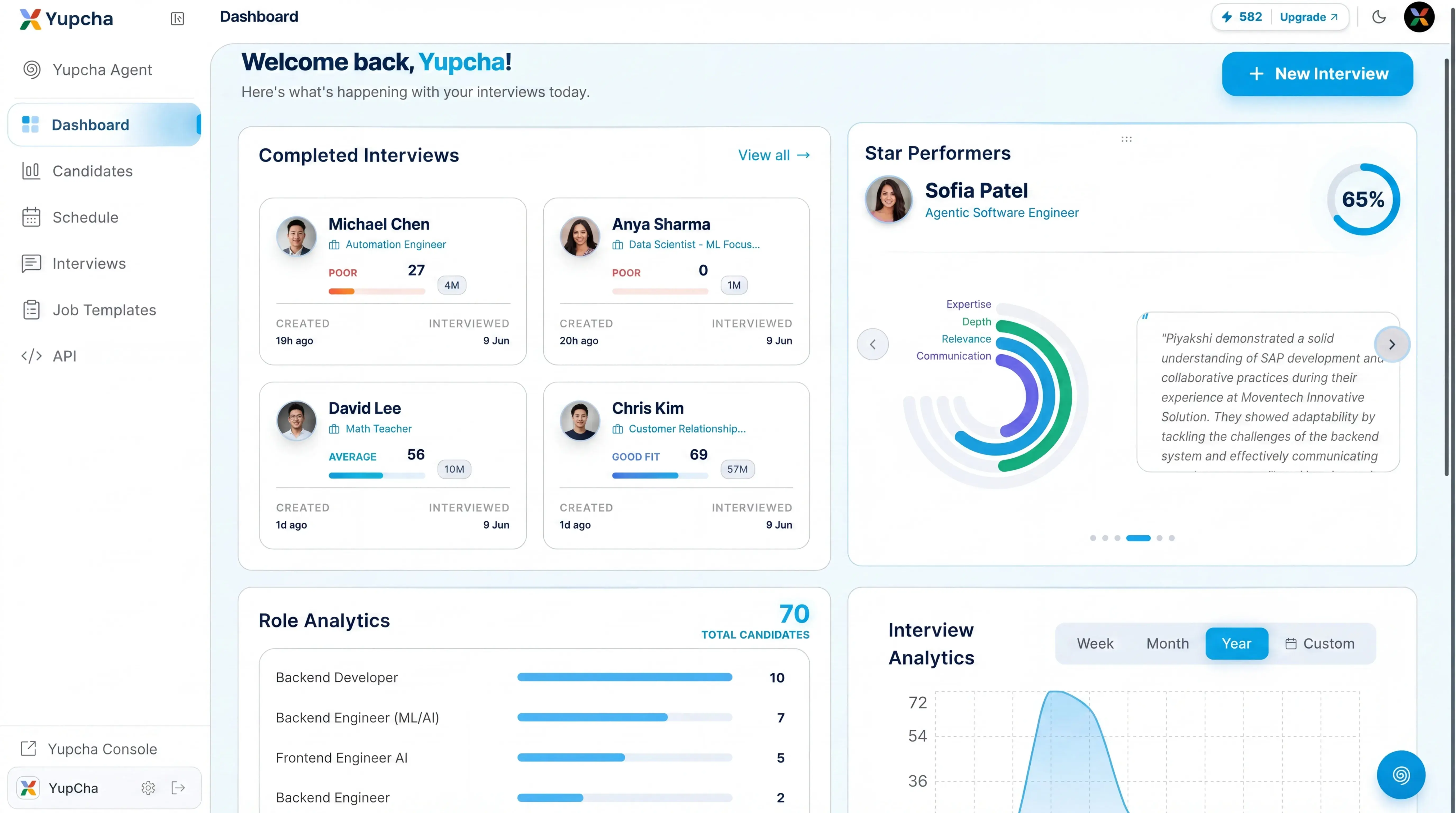 Yupcha AI Interviewer live demo